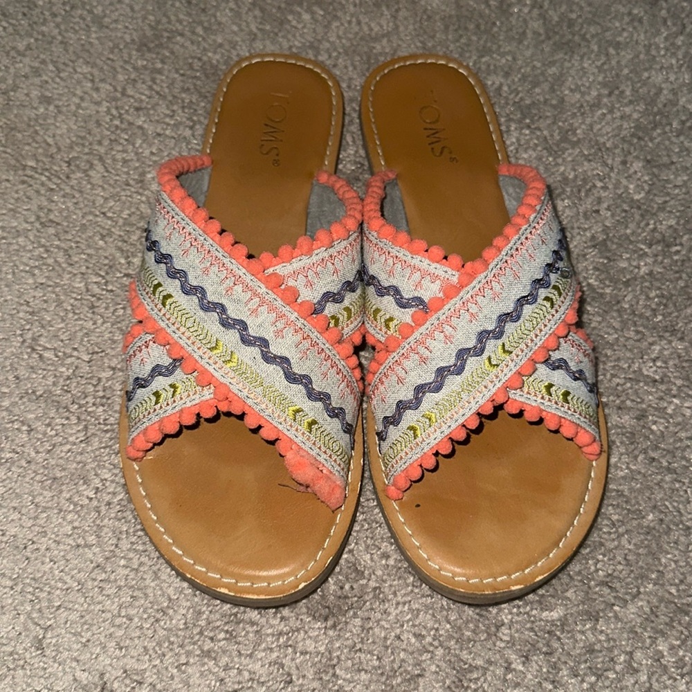 TOMS Womens Viv - size 7 - Multi Drizzle Chambray